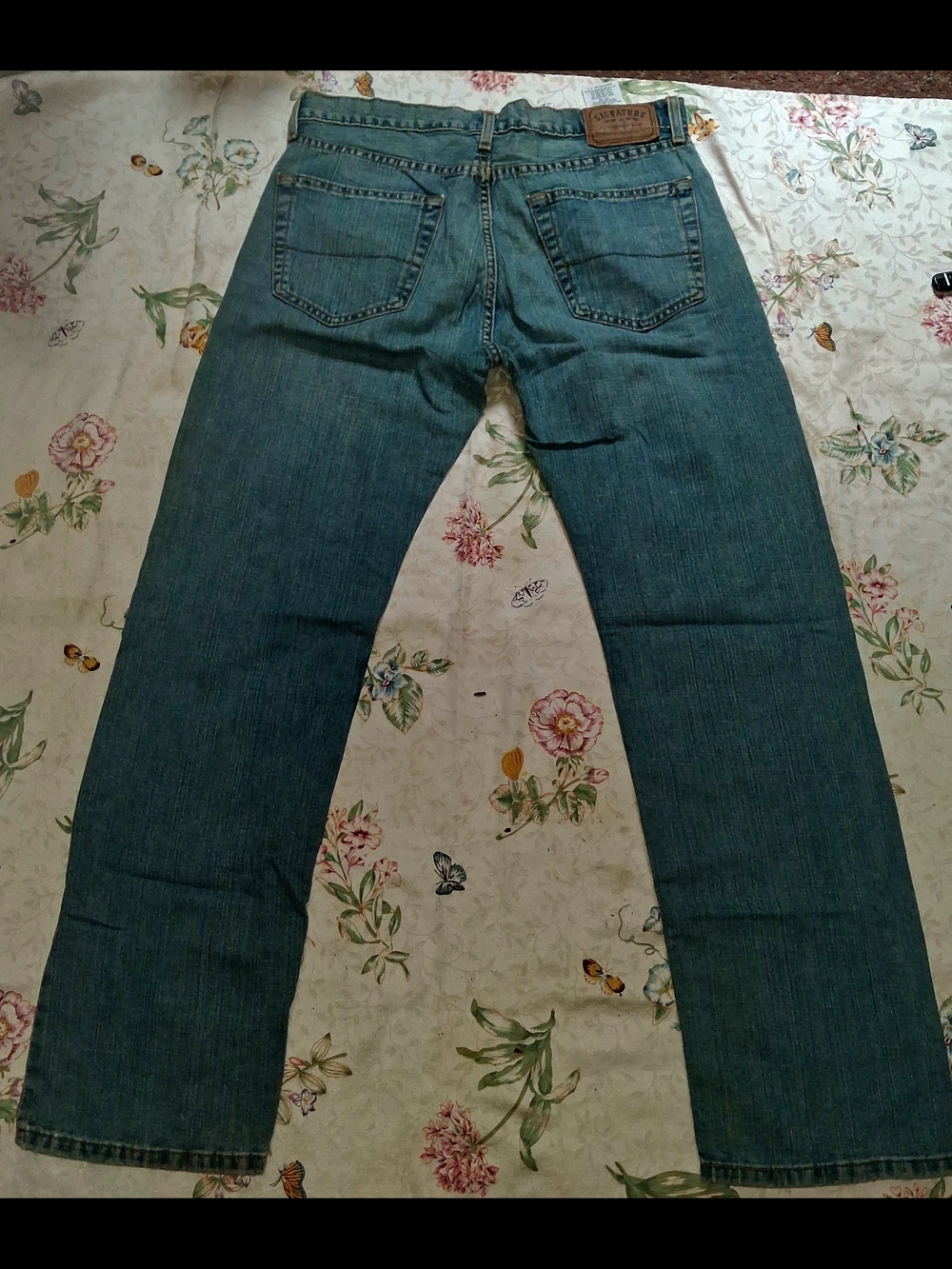 Signature by Levi Strauss Straight-Leg Blue Jeans 32x32